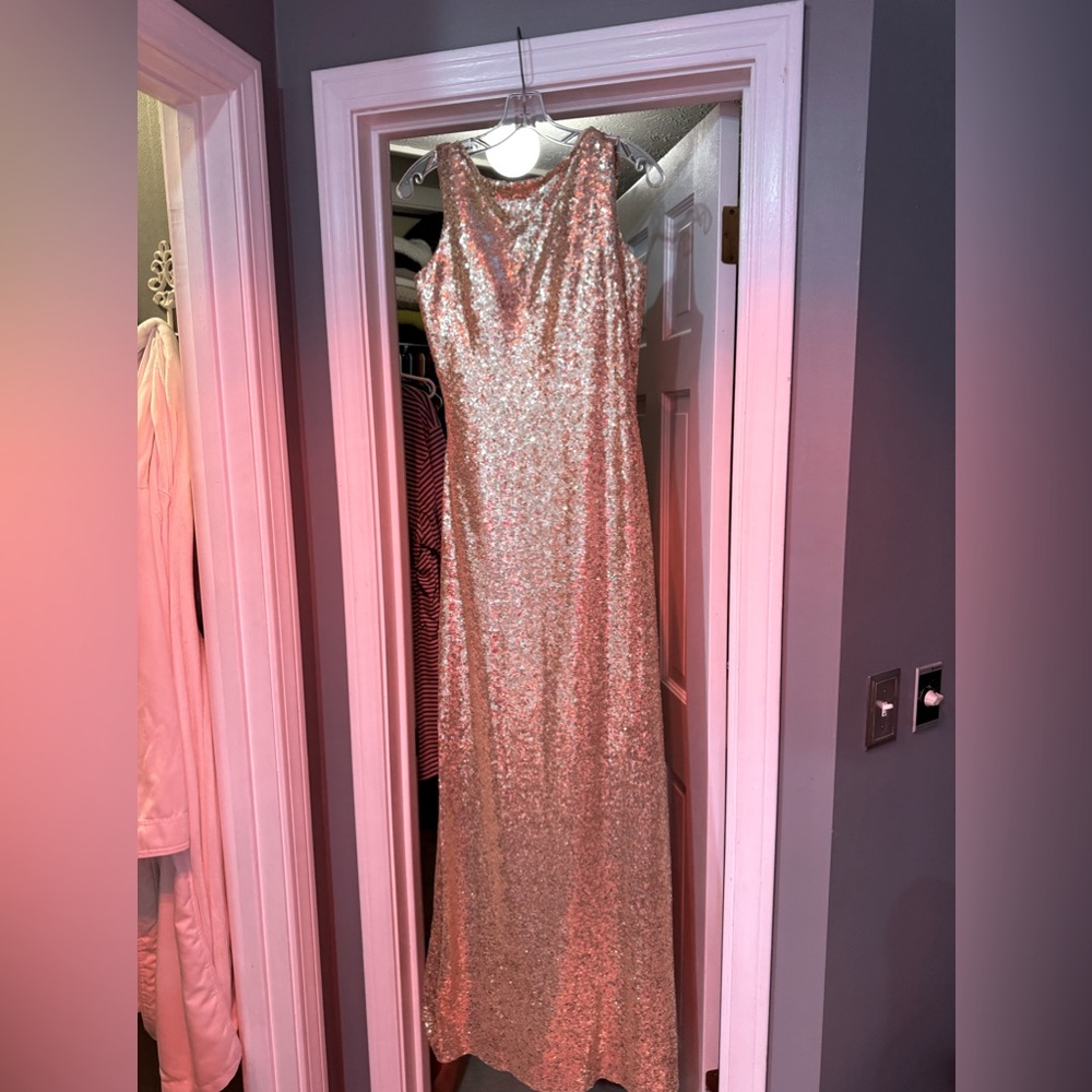 All gold sequins dress. For wedding. Prom. Worn once.